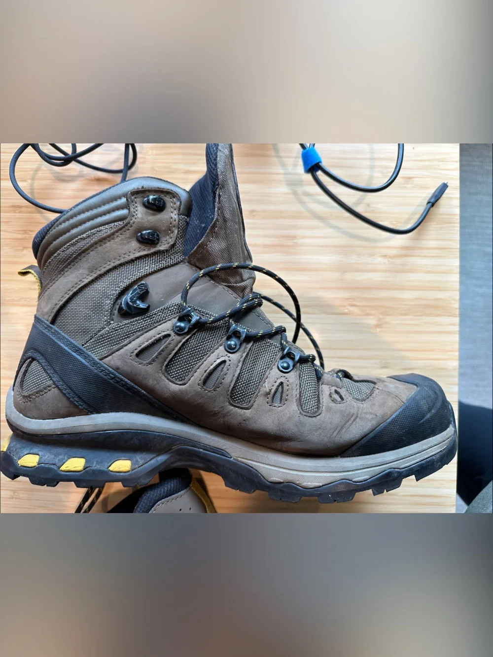 Salomon Brown and Black Men's Trail Hiking Boots - size 11